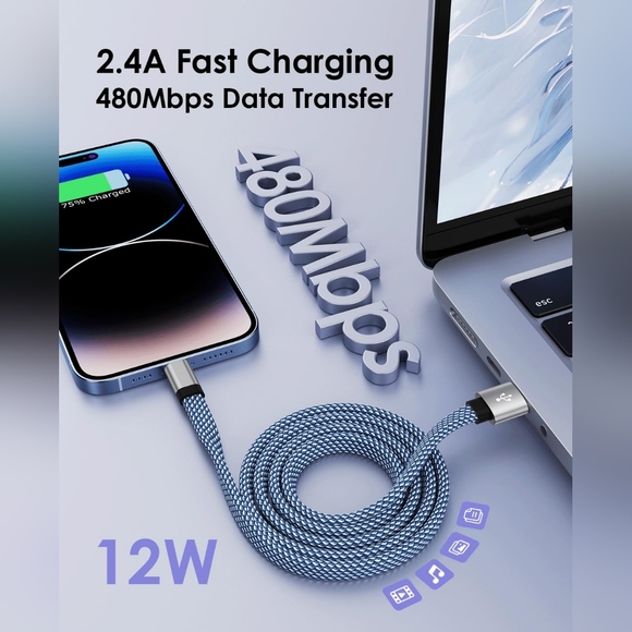 New Magtame Magnetic Braided Lightning Cable, iPhone 3.3ft Charge Cord - Picture 3 of 7